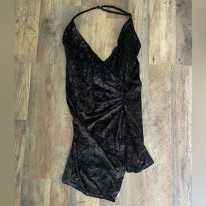Halter Mini Sparkly Informal Dress with Cowl Back